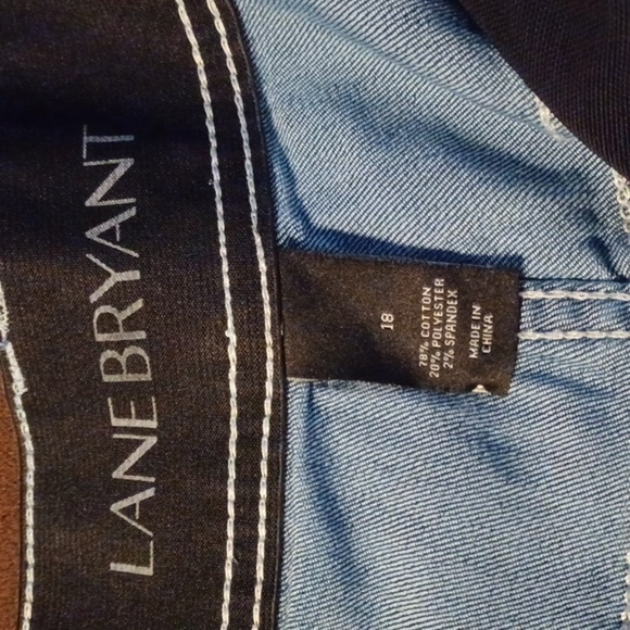 LANE BRYANT CROPPED JEANS, SIZE 18, TIGHTER TUMMY TECHNOLOGY. - Picture 9 of 11